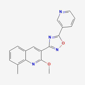 3-(2-methoxy-8-methylquinolin-3-yl)-5-(pyridin-3-yl)-1,2,4-oxadiazole