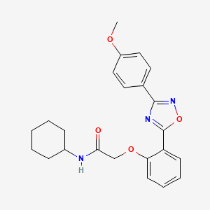 N-cyclohexyl-2-(2-(3-(4-methoxyphenyl)-1,2,4-oxadiazol-5-yl)phenoxy)acetamide