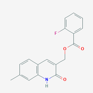 (2-hydroxy-7-methylquinolin-3-yl)methyl 2-fluorobenzoate
