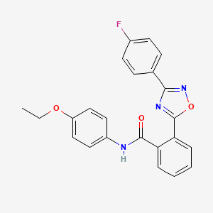 molecular formula C23H18FN3O3 B7683884 N-(4-ethoxyphenyl)-2-[3-(4-fluorophenyl)-1,2,4-oxadiazol-5-yl]benzamide 