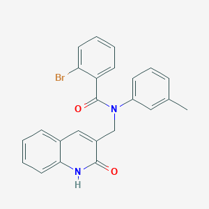 2-bromo-N-((2-hydroxyquinolin-3-yl)methyl)-N-(m-tolyl)benzamide