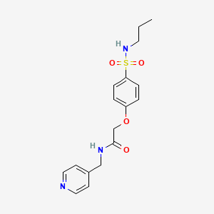 molecular formula C17H21N3O4S B7683930 2-(4-(N-propylsulfamoyl)phenoxy)-N-(pyridin-4-ylmethyl)acetamide 