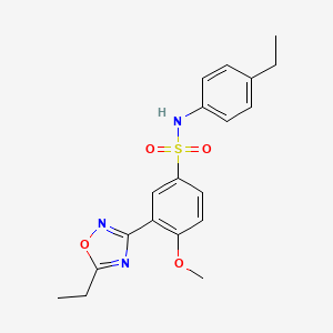 3-(5-ethyl-1,2,4-oxadiazol-3-yl)-N-(4-ethylphenyl)-4-methoxybenzenesulfonamide