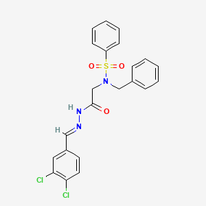 molecular formula C22H19Cl2N3O3S B7683941 N-benzyl-N-{2-[(2E)-2-(3,4-dichlorobenzylidene)hydrazinyl]-2-oxoethyl}benzenesulfonamide (non-preferred name) 