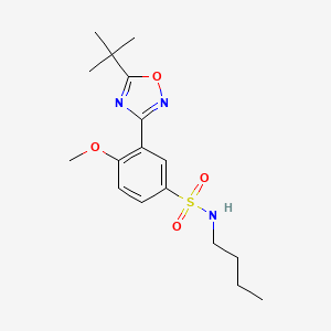 molecular formula C17H25N3O4S B7683947 N-butyl-3-(5-(tert-butyl)-1,2,4-oxadiazol-3-yl)-4-methoxybenzenesulfonamide 