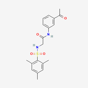 N-(3-acetylphenyl)-2-(2,4,6-trimethylphenylsulfonamido)acetamide