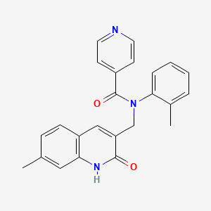 N-((2-hydroxy-7-methylquinolin-3-yl)methyl)-N-(o-tolyl)isonicotinamide