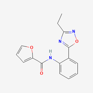molecular formula C15H13N3O3 B7683999 N-[2-(3-ethyl-1,2,4-oxadiazol-5-yl)phenyl]furan-2-carboxamide 