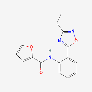 molecular formula C15H13N3O3 B7683999 N-(2-(3-ethyl-1,2,4-oxadiazol-5-yl)phenyl)furan-2-carboxamide 