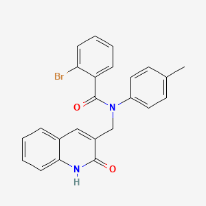 molecular formula C24H19BrN2O2 B7684025 2-bromo-N-((2-hydroxyquinolin-3-yl)methyl)-N-(p-tolyl)benzamide 