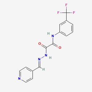 (E)-2-oxo-2-(2-(pyridin-4-ylmethylene)hydrazinyl)-N-(3-(trifluoromethyl)phenyl)acetamide