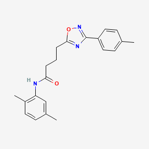 molecular formula C21H23N3O2 B7684110 N-(2,5-dimethylphenyl)-4-[3-(4-methylphenyl)-1,2,4-oxadiazol-5-yl]butanamide 