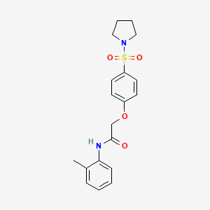 molecular formula C19H22N2O4S B7684149 2-(4-(pyrrolidin-1-ylsulfonyl)phenoxy)-N-(o-tolyl)acetamide 