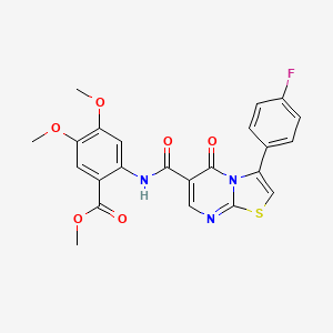 molecular formula C23H18FN3O6S B7684167 N-(2,4-dimethylphenyl)-3-(4-fluorophenyl)-5-oxo-5H-[1,3]thiazolo[3,2-a]pyrimidine-6-carboxamide 