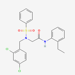 molecular formula C23H22Cl2N2O3S B7684266 N~2~-(2,4-dichlorobenzyl)-N-(2-ethylphenyl)-N~2~-(phenylsulfonyl)glycinamide 