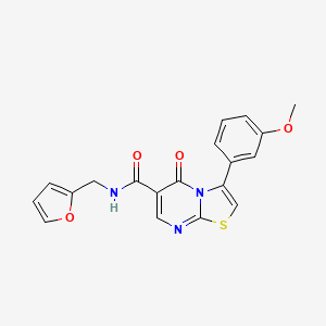 molecular formula C19H15N3O4S B7684483 N-(2-bromophenyl)-3-(3-methoxyphenyl)-5-oxo-5H-[1,3]thiazolo[3,2-a]pyrimidine-6-carboxamide 