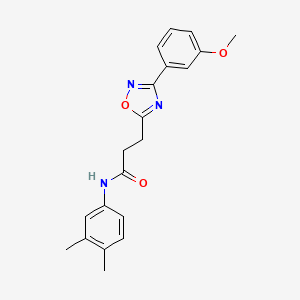 molecular formula C20H21N3O3 B7684652 N-(3,4-dimethylphenyl)-3-[3-(3-methoxyphenyl)-1,2,4-oxadiazol-5-yl]propanamide 