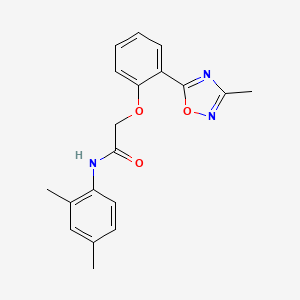 molecular formula C19H19N3O3 B7684735 N-(2,4-dimethylphenyl)-2-[2-(3-methyl-1,2,4-oxadiazol-5-yl)phenoxy]acetamide 