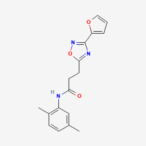 molecular formula C17H17N3O3 B7685162 N-(2,5-dimethylphenyl)-3-[3-(furan-2-yl)-1,2,4-oxadiazol-5-yl]propanamide 