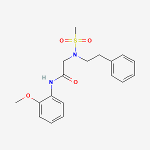 molecular formula C18H22N2O4S B7685203 N-(2-methoxyphenyl)-N~2~-(methylsulfonyl)-N~2~-(2-phenylethyl)glycinamide 