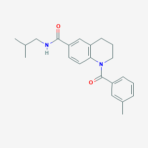 molecular formula C22H26N2O2 B7685432 N-benzyl-1-(3-methylbenzoyl)-1,2,3,4-tetrahydroquinoline-6-carboxamide 