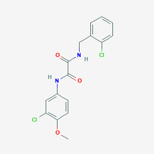molecular formula C16H14Cl2N2O3 B7685489 N'-(3-chloro-4-methoxyphenyl)-N-[(2-chlorophenyl)methyl]oxamide 