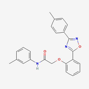 molecular formula C24H21N3O3 B7685879 N-(3-methylphenyl)-2-{2-[3-(4-methylphenyl)-1,2,4-oxadiazol-5-yl]phenoxy}acetamide 