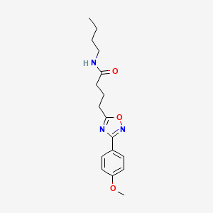 molecular formula C17H23N3O3 B7686030 N-butyl-4-[3-(4-methoxyphenyl)-1,2,4-oxadiazol-5-yl]butanamide 