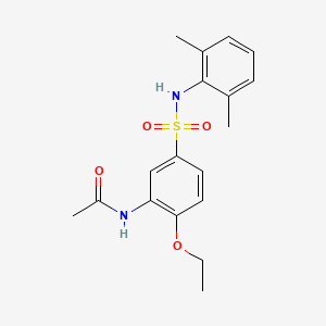 molecular formula C18H22N2O4S B7686145 N-{5-[(2,6-dimethylphenyl)sulfamoyl]-2-ethoxyphenyl}acetamide 