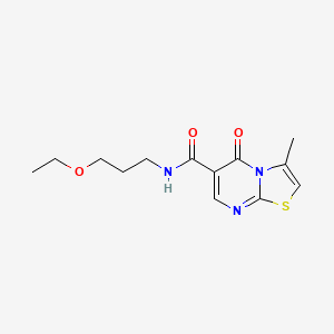 molecular formula C13H17N3O3S B7686342 N,3-dimethyl-5-oxo-5H-[1,3]thiazolo[3,2-a]pyrimidine-6-carboxamide 