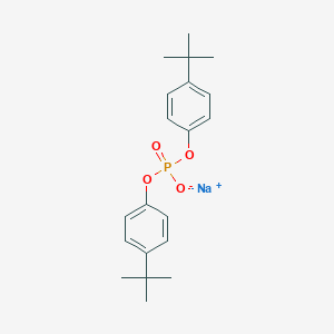 Phenol, 4-(1,1-dimethylethyl)-, hydrogen phosphate, sodium salt