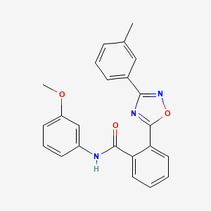 molecular formula C23H19N3O3 B7686521 N-(3-methoxyphenyl)-2-[3-(3-methylphenyl)-1,2,4-oxadiazol-5-yl]benzamide 