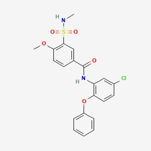 molecular formula C21H19ClN2O5S B7686530 N-(5-chloro-2-phenoxyphenyl)-4-methoxy-3-(methylsulfamoyl)benzamide 