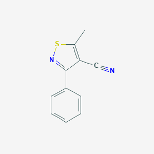 molecular formula C11H8N2S B076866 4-Isothiazolecarbonitrile, 5-methyl-3-phenyl- CAS No. 13950-63-5