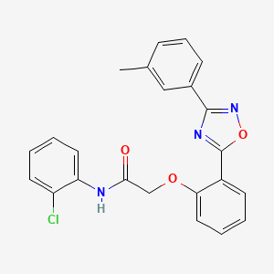molecular formula C23H18ClN3O3 B7686613 N-(2-chlorophenyl)-2-{2-[3-(3-methylphenyl)-1,2,4-oxadiazol-5-yl]phenoxy}acetamide 