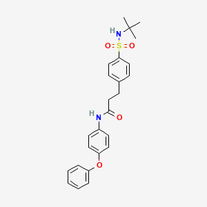 molecular formula C25H28N2O4S B7686735 3-[4-(tert-butylsulfamoyl)phenyl]-N-(4-phenoxyphenyl)propanamide 