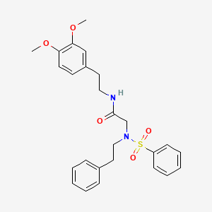 molecular formula C26H30N2O5S B7686787 N-[2-(3,4-dimethoxyphenyl)ethyl]-N~2~-(2-phenylethyl)-N~2~-(phenylsulfonyl)glycinamide 
