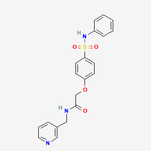 molecular formula C20H19N3O4S B7686824 2-[4-(phenylsulfamoyl)phenoxy]-N-(pyridin-3-ylmethyl)acetamide 