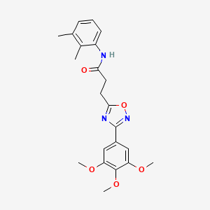 molecular formula C22H25N3O5 B7686859 N-(2,3-dimethylphenyl)-3-[3-(3,4,5-trimethoxyphenyl)-1,2,4-oxadiazol-5-yl]propanamide 