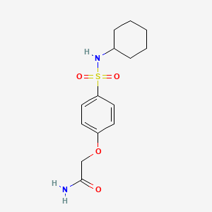 molecular formula C14H20N2O4S B7686892 2-[4-(Cyclohexylsulfamoyl)phenoxy]acetamide 
