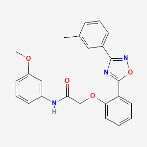 molecular formula C24H21N3O4 B7686901 N-(3-methoxyphenyl)-2-{2-[3-(3-methylphenyl)-1,2,4-oxadiazol-5-yl]phenoxy}acetamide 