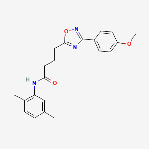 molecular formula C21H23N3O3 B7687078 N-(2,5-dimethylphenyl)-4-[3-(4-methoxyphenyl)-1,2,4-oxadiazol-5-yl]butanamide 