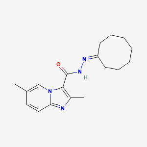 molecular formula C18H24N4O B7687127 N-(cyclooctylideneamino)-2,6-dimethylimidazo[1,2-a]pyridine-3-carboxamide 