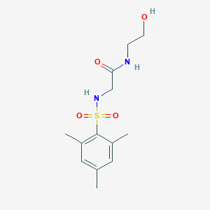 molecular formula C13H20N2O4S B7687189 N-(2-hydroxyethyl)-2-[(2,4,6-trimethylphenyl)sulfonylamino]acetamide 
