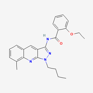molecular formula C24H26N4O2 B7687394 N-(1-butyl-8-methyl-1H-pyrazolo[3,4-b]quinolin-3-yl)-2-ethoxybenzamide 