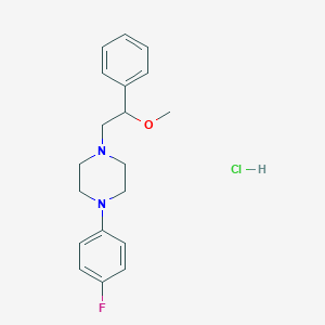 molecular formula C19H24ClFN2O B076875 1-(p-Fluorophenyl)-4-(beta-methoxyphenethyl)piperazine monohydrochloride CAS No. 13694-51-4