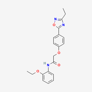 molecular formula C20H21N3O4 B7687569 N-(2-ethoxyphenyl)-2-[4-(3-ethyl-1,2,4-oxadiazol-5-yl)phenoxy]acetamide 