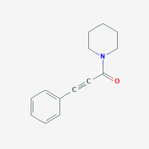 molecular formula C14H15NO B076876 3-Phenyl-1-piperidino-2-propyn-1-one CAS No. 14143-92-1