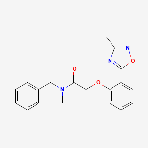 molecular formula C19H19N3O3 B7687765 N-benzyl-N-methyl-2-[2-(3-methyl-1,2,4-oxadiazol-5-yl)phenoxy]acetamide 
