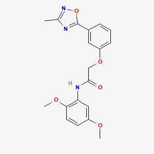 molecular formula C19H19N3O5 B7687818 N-(2,5-dimethoxyphenyl)-2-[3-(3-methyl-1,2,4-oxadiazol-5-yl)phenoxy]acetamide 